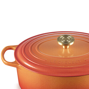 Le Creuset Flamme Dorée Signature Cast Iron Oval Casserole 29cm  